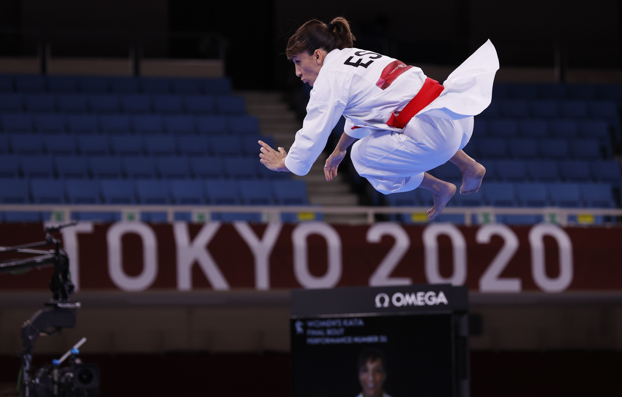 Sandra Sánchez, en la final olímpica de Tokio.
