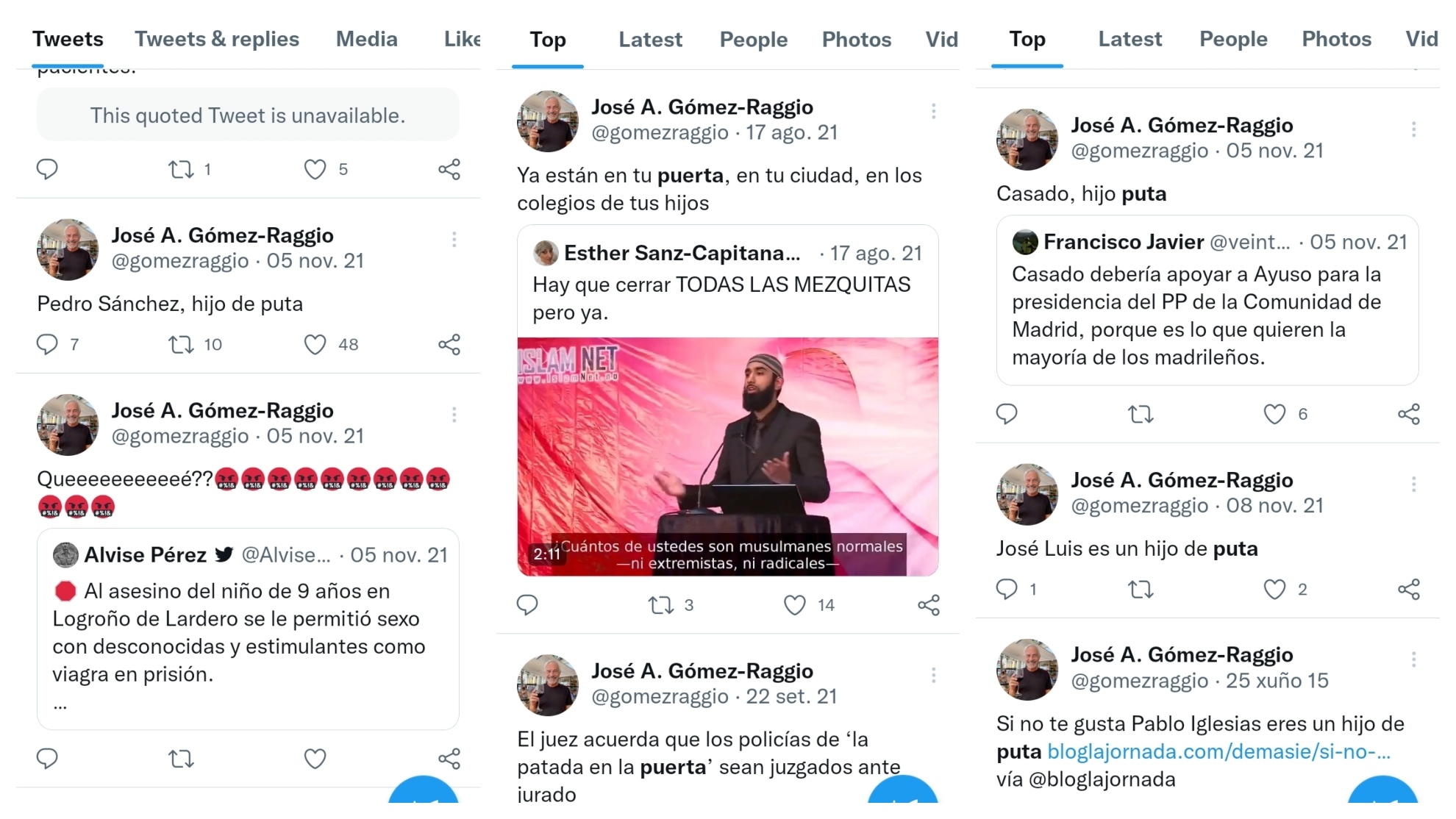 Tuits del timeline de José Agustín Gómez-Raggio