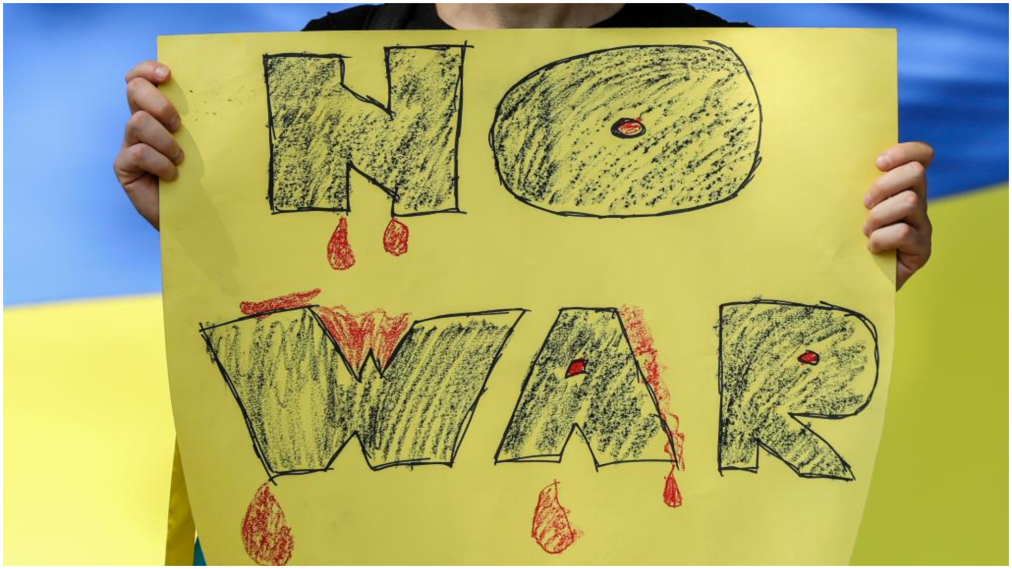Un cartel de 'No a la Guerra'.