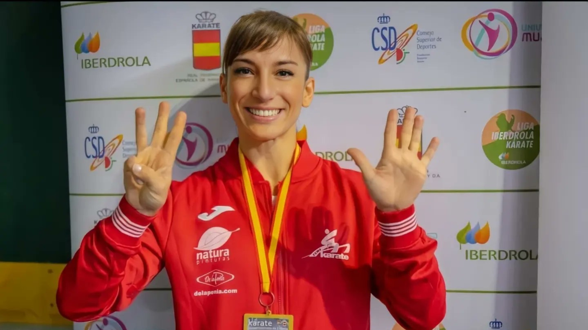 Sandra Sánchez, con su octava medalla de oro nacional.
