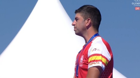 Miguel Alvariño, en el podio