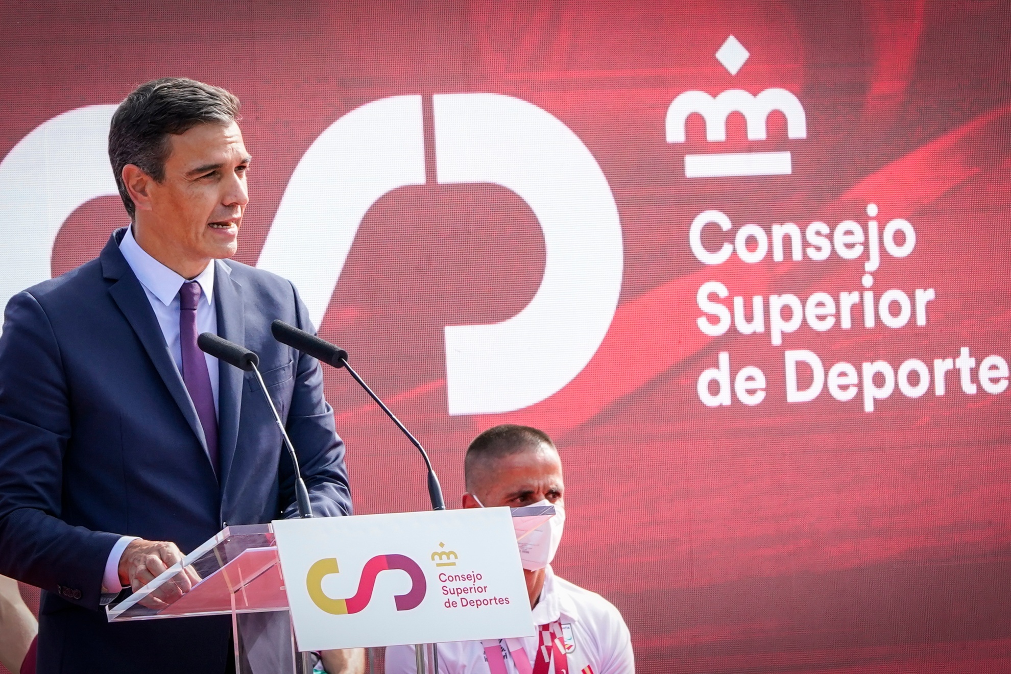 El presidente del Gobierno, Pedro Sánchez, durante un acto en el CSD. Foto: ALBERTO NEVADO