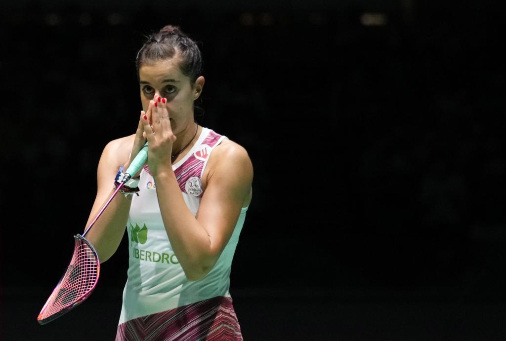 Carolina Marín, durante un torneo.