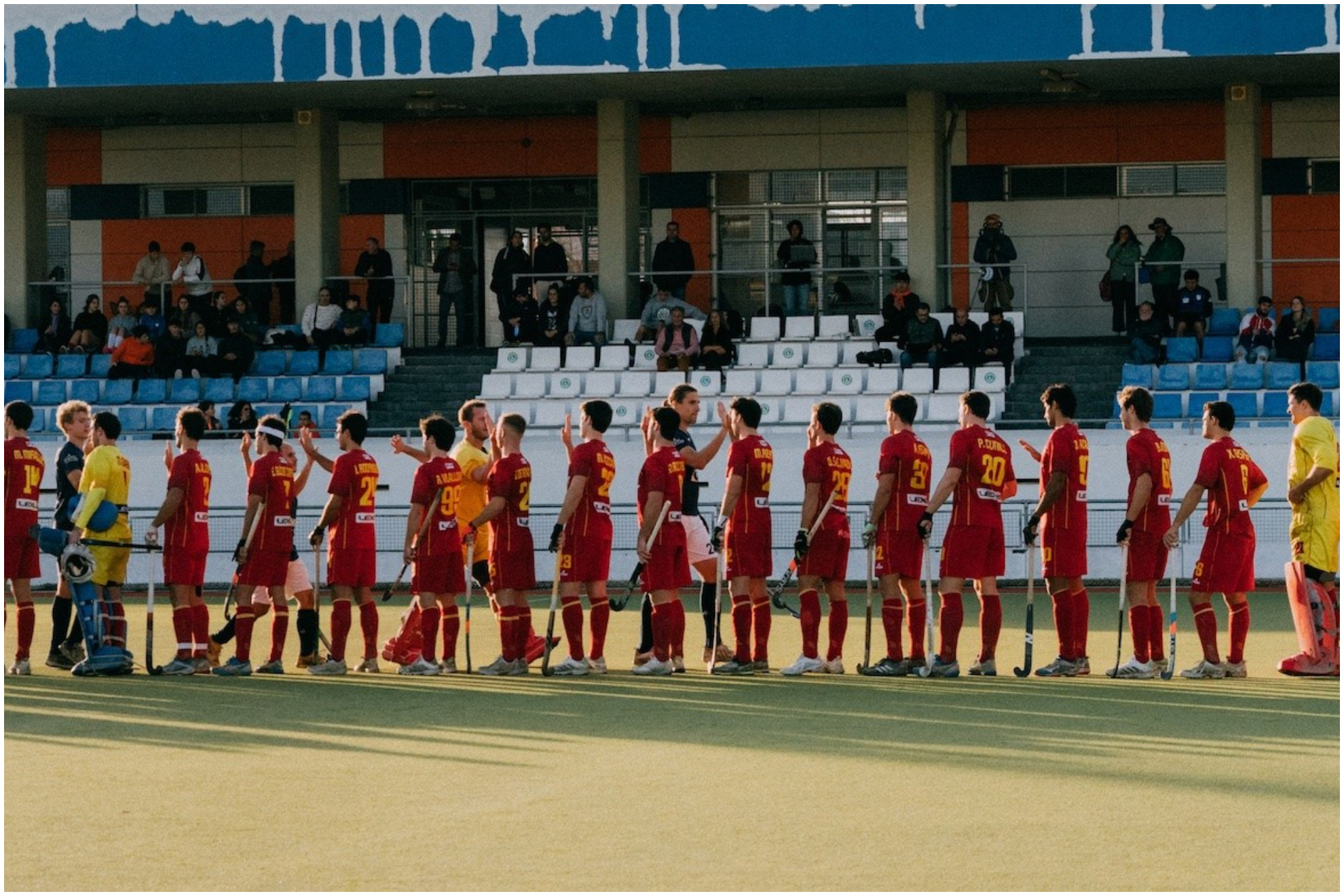 La selección masculina, durante un partido del Torneo Liga de Naciones.