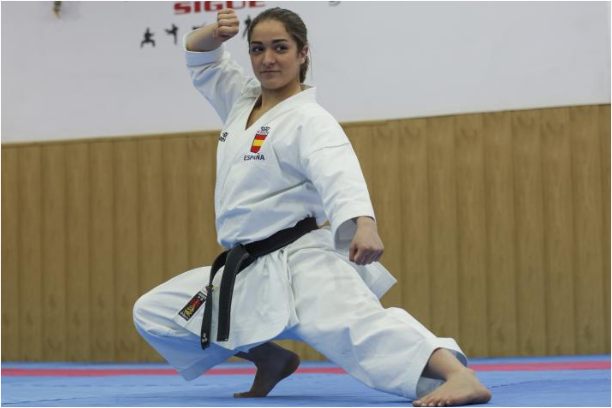 Paola García Lozano, durante un entrenamiento.