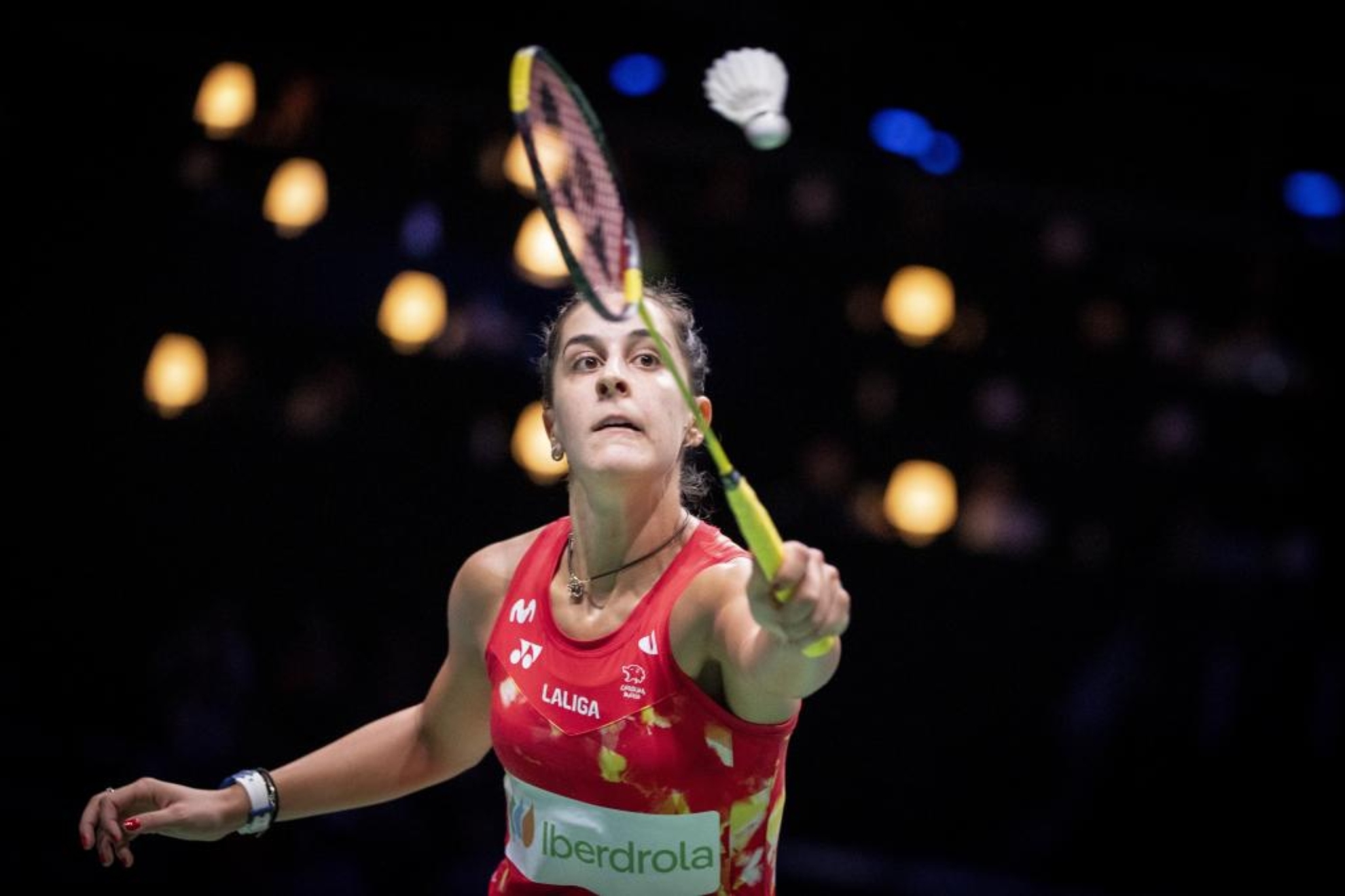 Carolina Marín, en la final del Mundial de Copenhague.