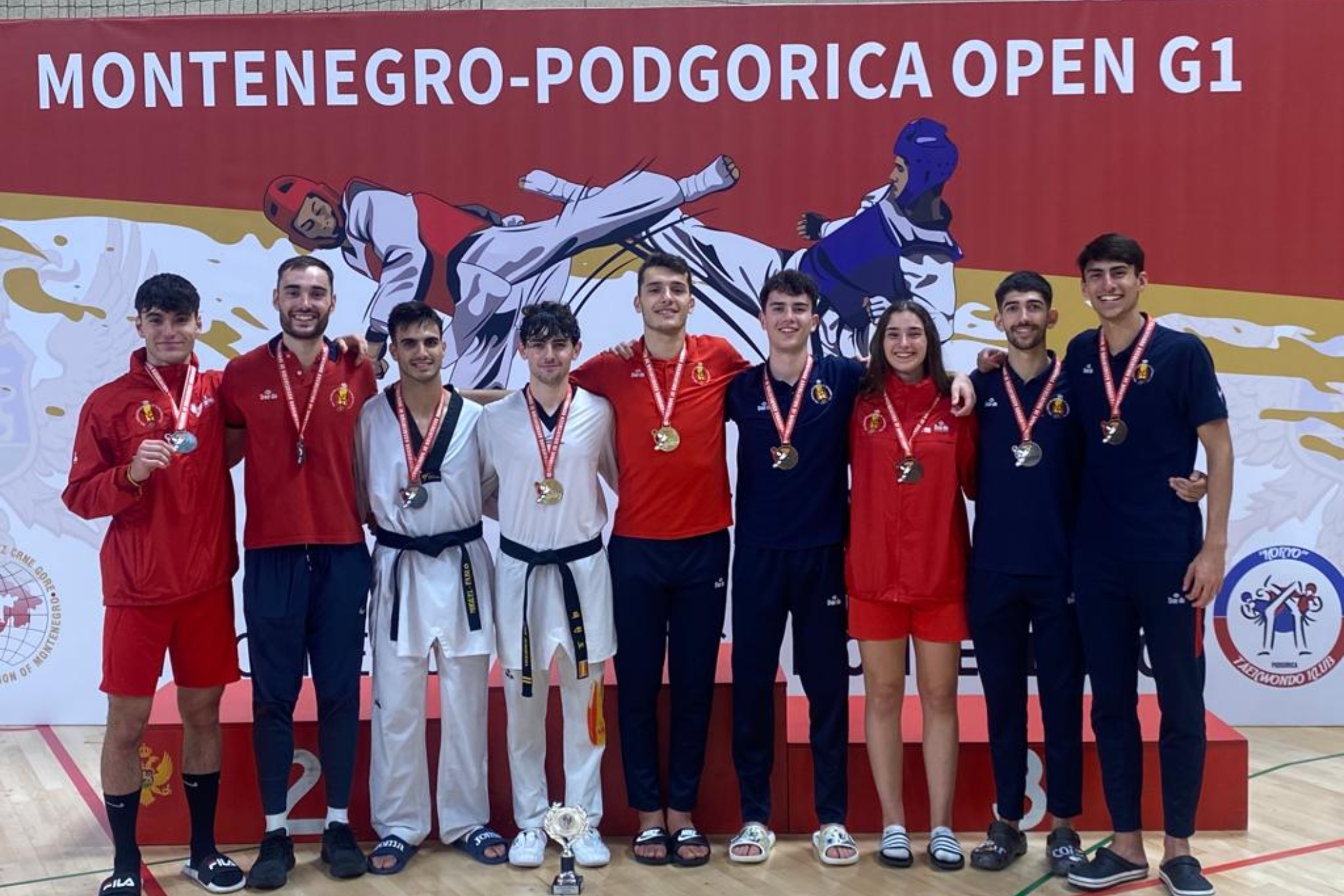 Los medallistas españoles en el Open de Montenegro.