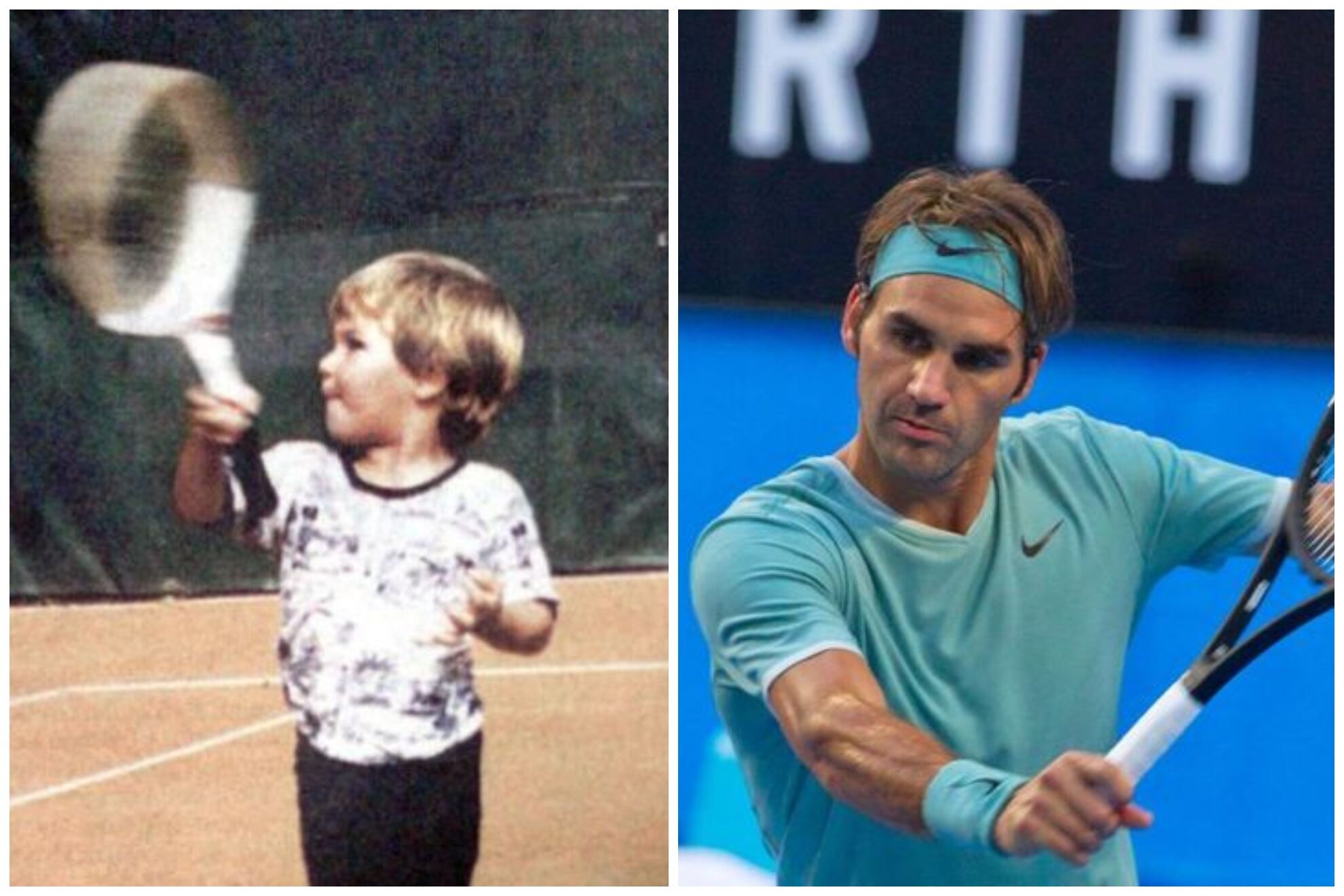 Roger Federer, pasión por la raqueta desde niño
