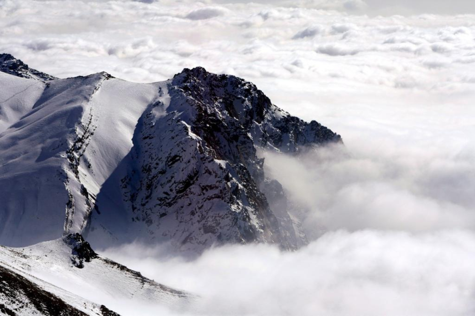 Una imagen de la avalancha que se produjo en el Tochal en 2020.
