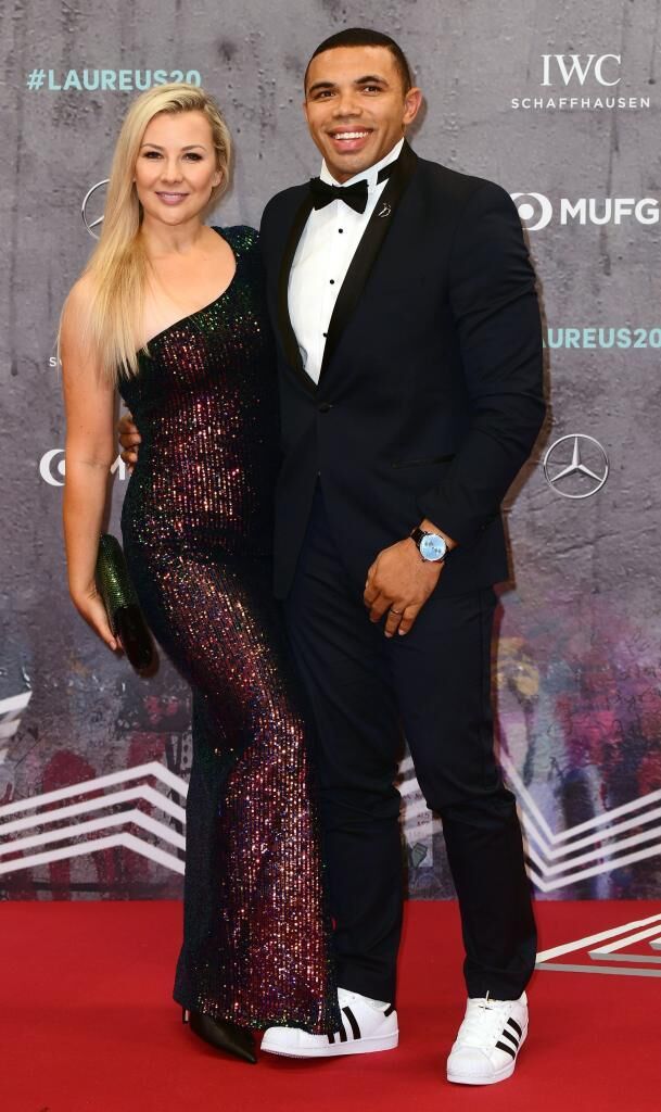 Bryan Habana y su esposa Janine Viljoen.