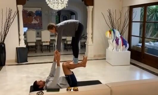 Nole Djokovic prueba con otro tipo de entrenamientos en su domicilio