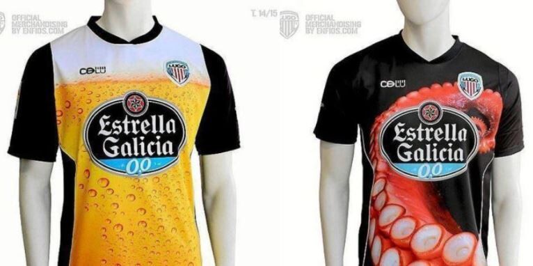 El Lugo y sus camisetas de la cerveza y el pulpo