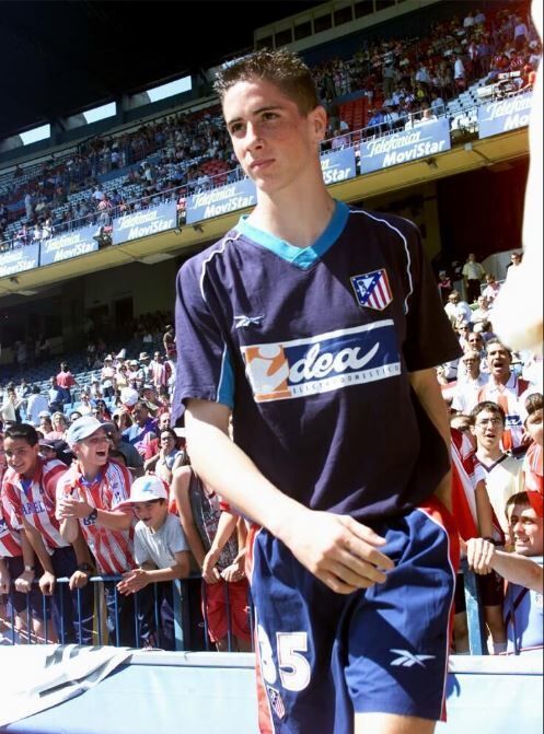 El Niño Torres, durante su época en el Atleti