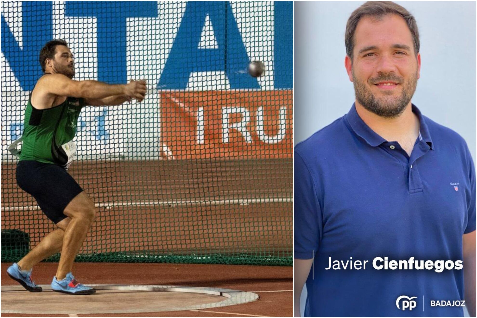 Javier Cienfuegos (atletismo), número 1 en la lista del PP por Montijo