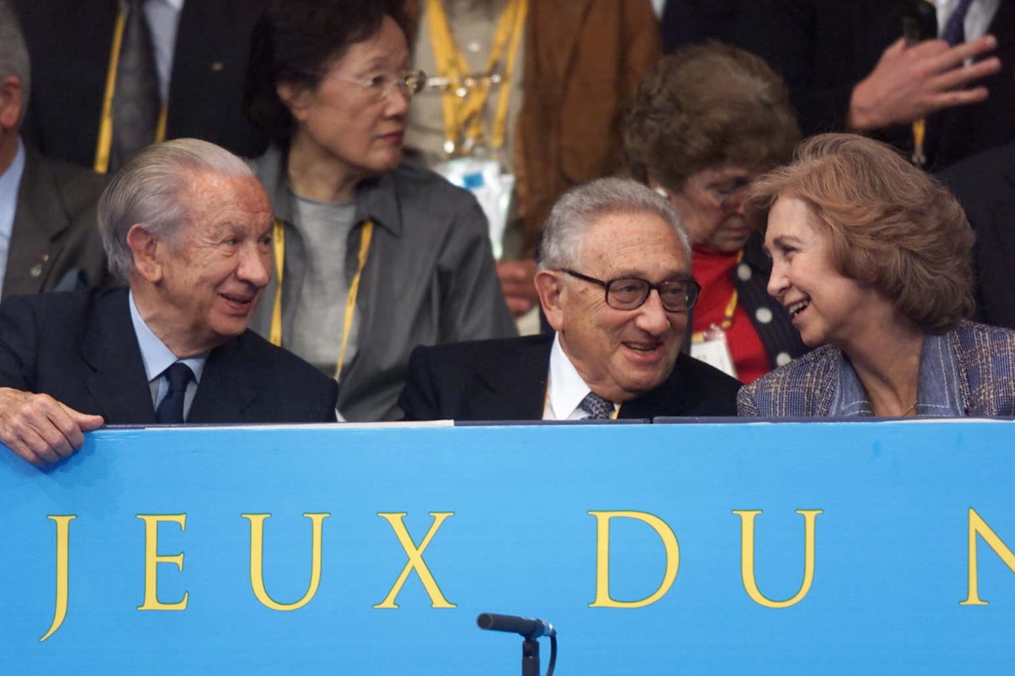 Juan Antonio Samaranch, Henry Kissinger y la reina Sofía en los Juegos Olímpicos de Sidney 2000
