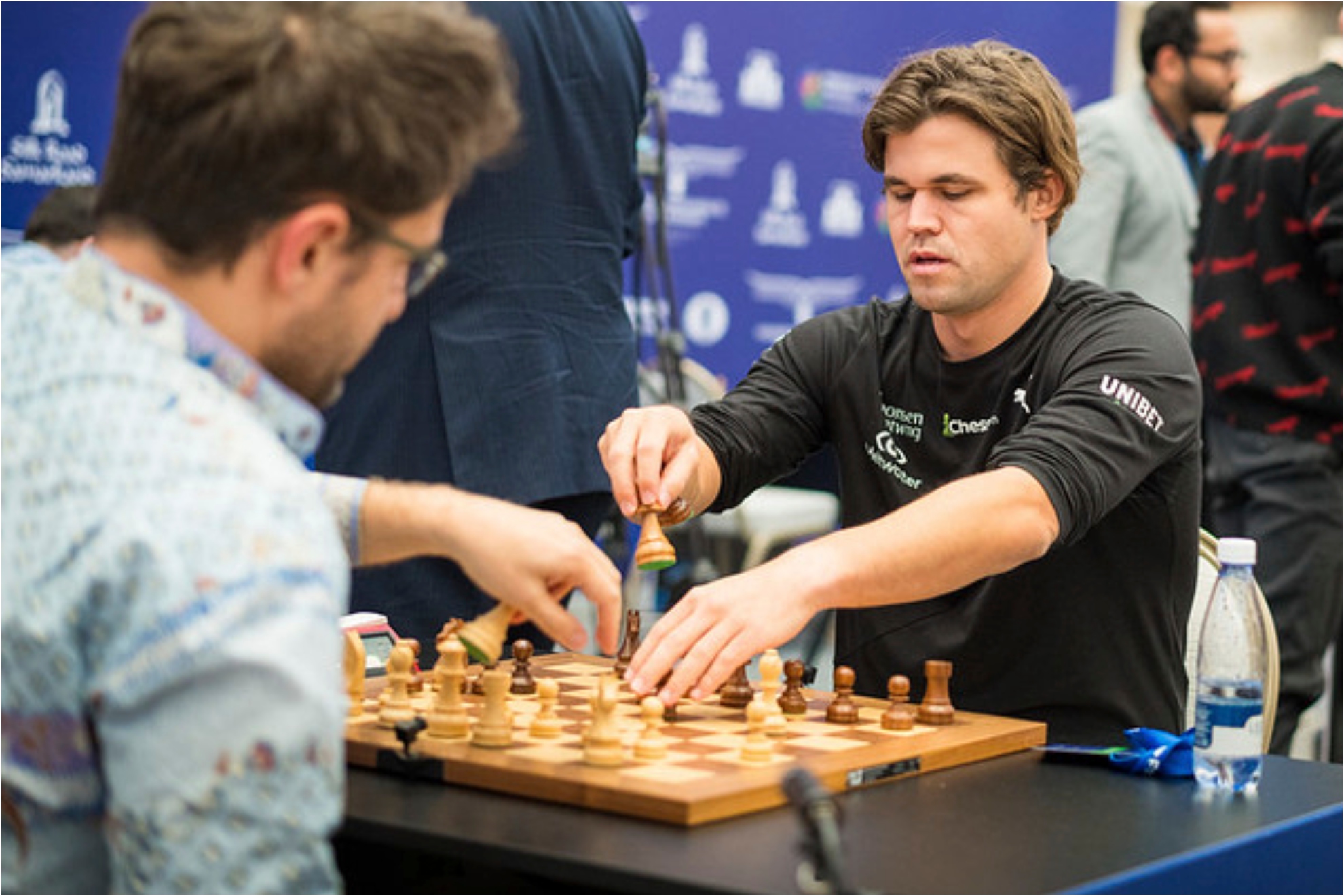 Carlsen, en el Campeonato del Mundo de Partidas Relámpago.