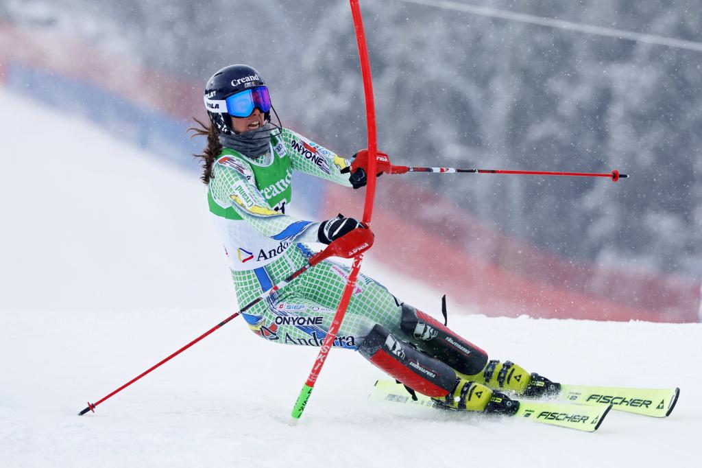 Carla Mijares durante el Slalom en Andorra.