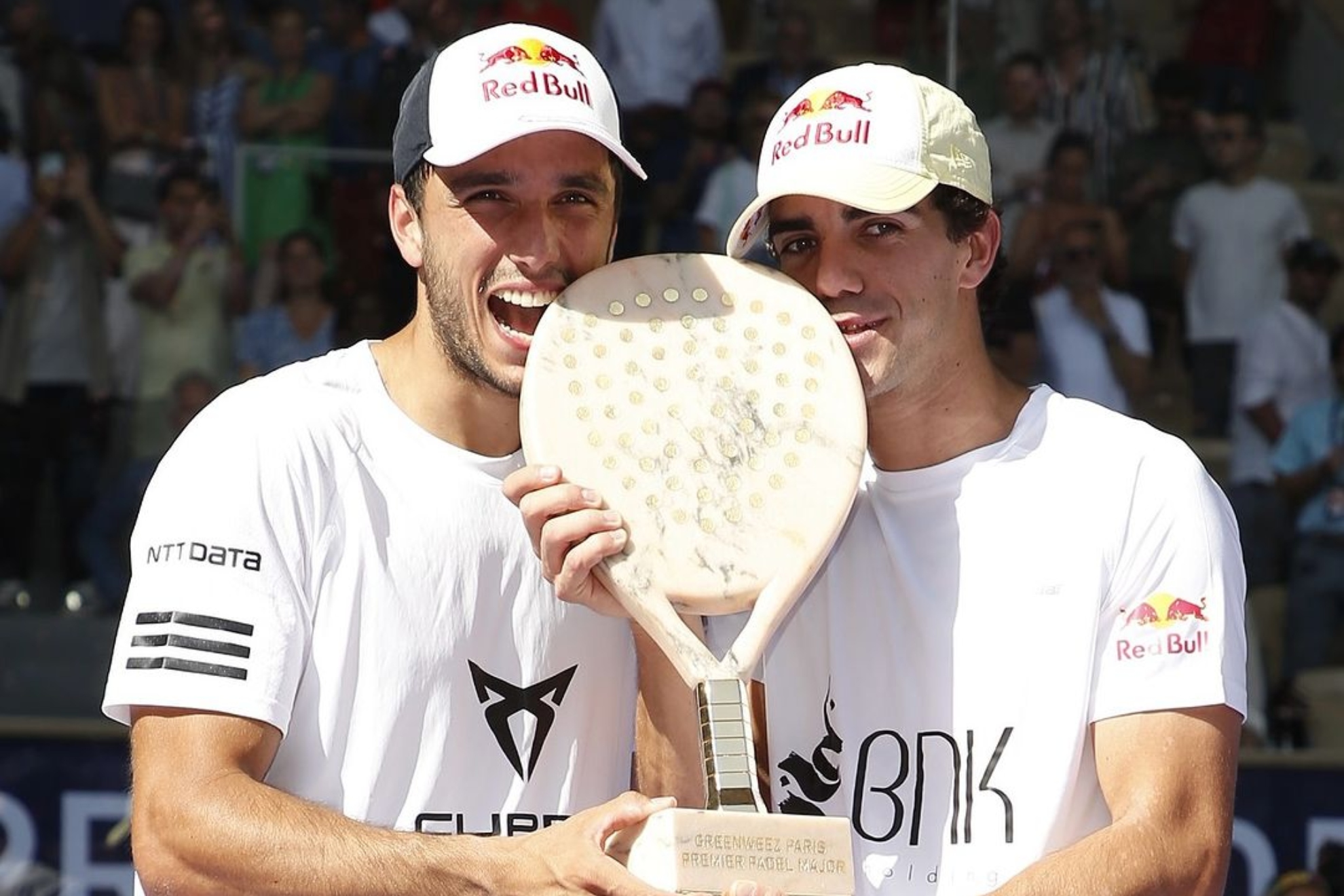 Galán y Lebrón, tras ganar el París Major en Roland Garros hace dos años.