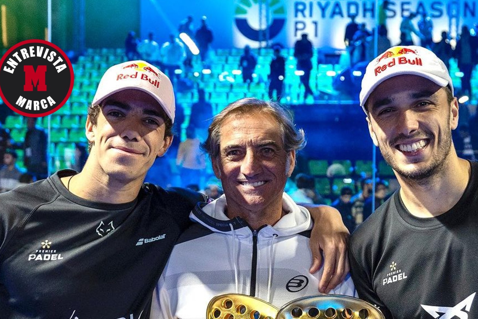 Lebrón, Martínez y Galán, tras ganar en Riad este 2024.