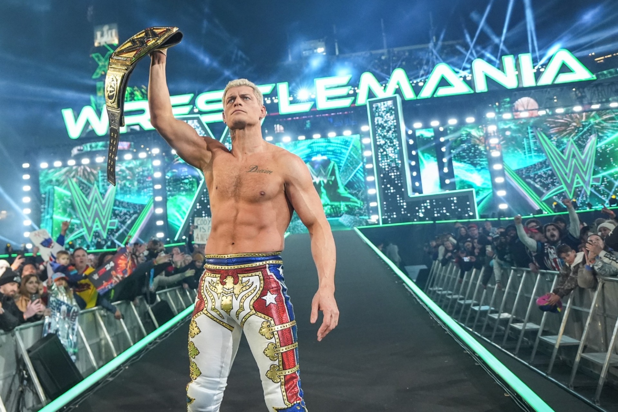 Cody Rhodes en WrestleMania 40.