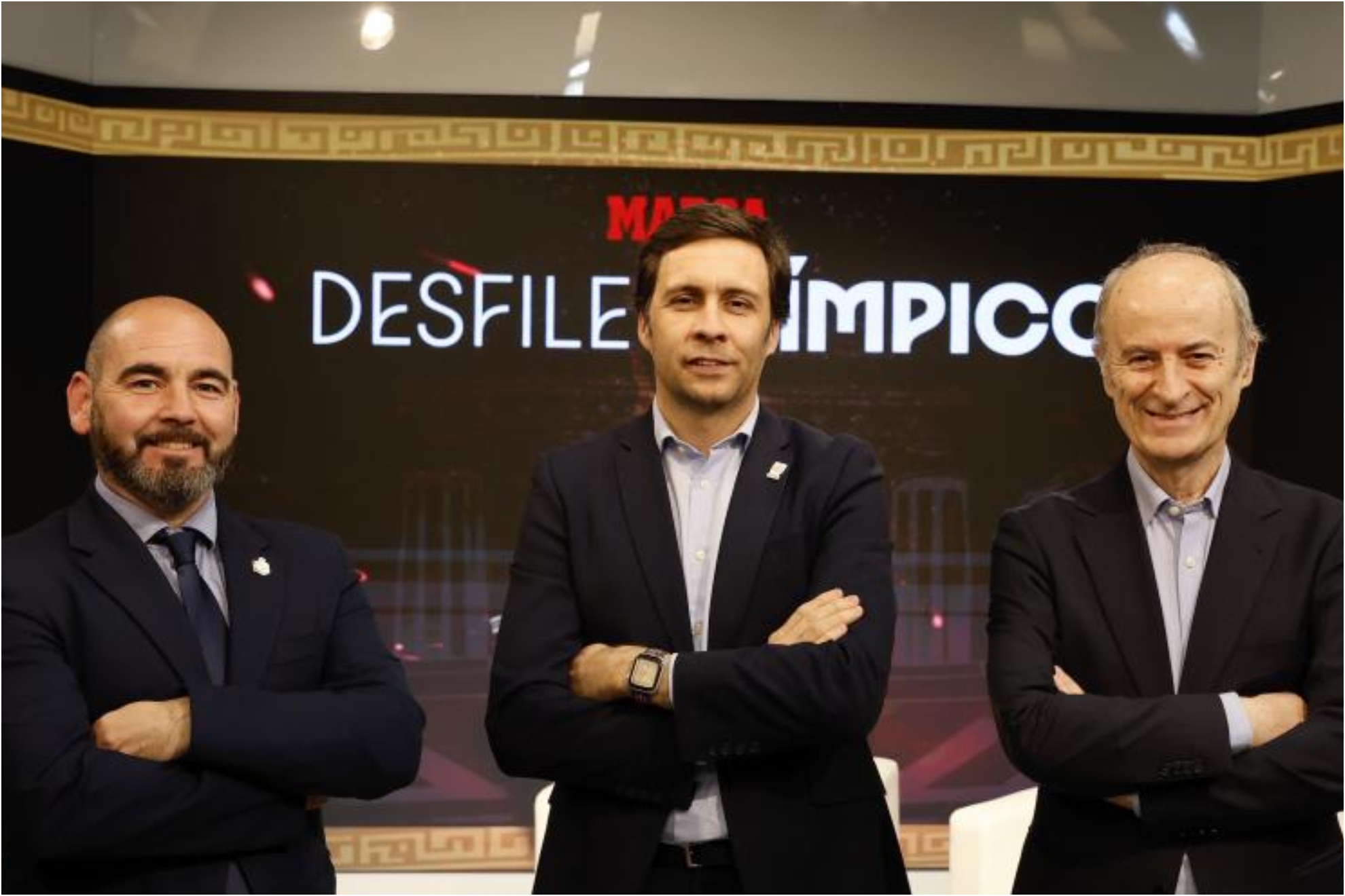 Los presidentes Felipe Martínez (boxeo), Carlos Jiménez del Castillo (pentatlón moderno) y Agustín Martín (voleibol)