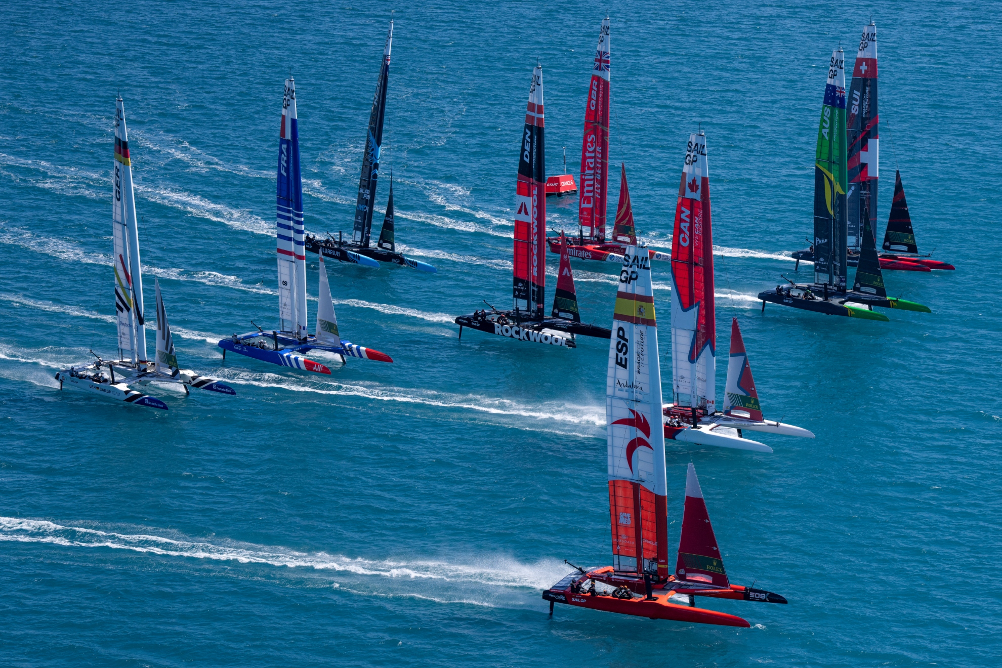 España, al frente de la flota de SailGP en el Gran Premio de Bermudas