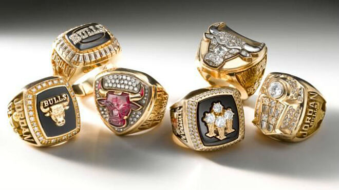 El valor de la historia los seis anillos de los Bulls se venden por 225.000 dolares Marca