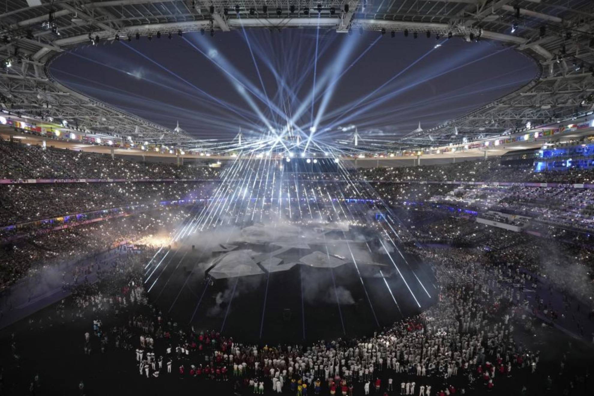 El Stade de France, durante la ceremonia de clausura de los Juegos.