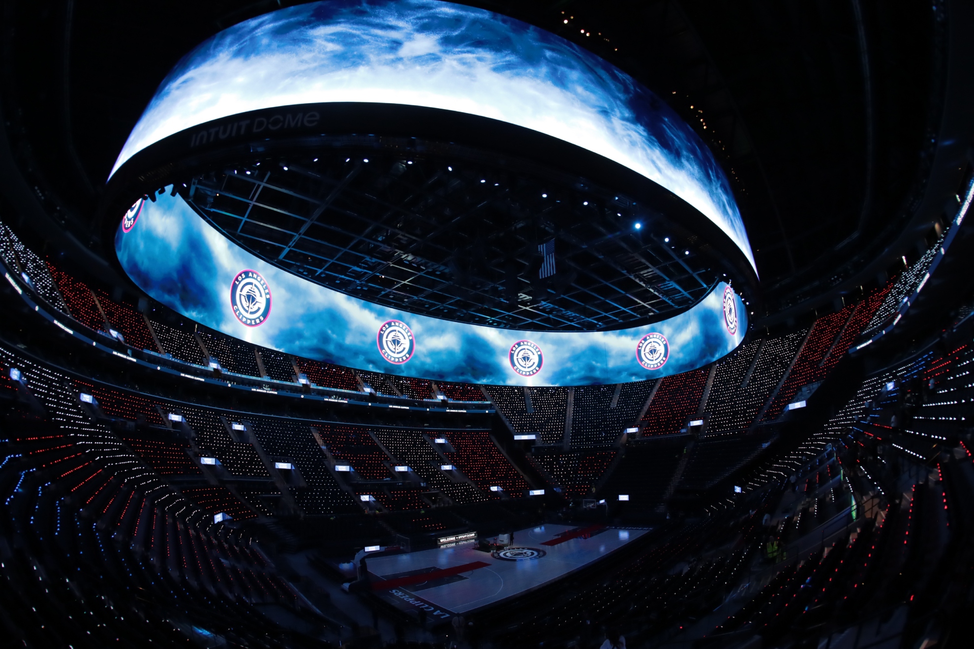 A view of the Halo Board, Intuit's double-sided board, with The Wall in the background