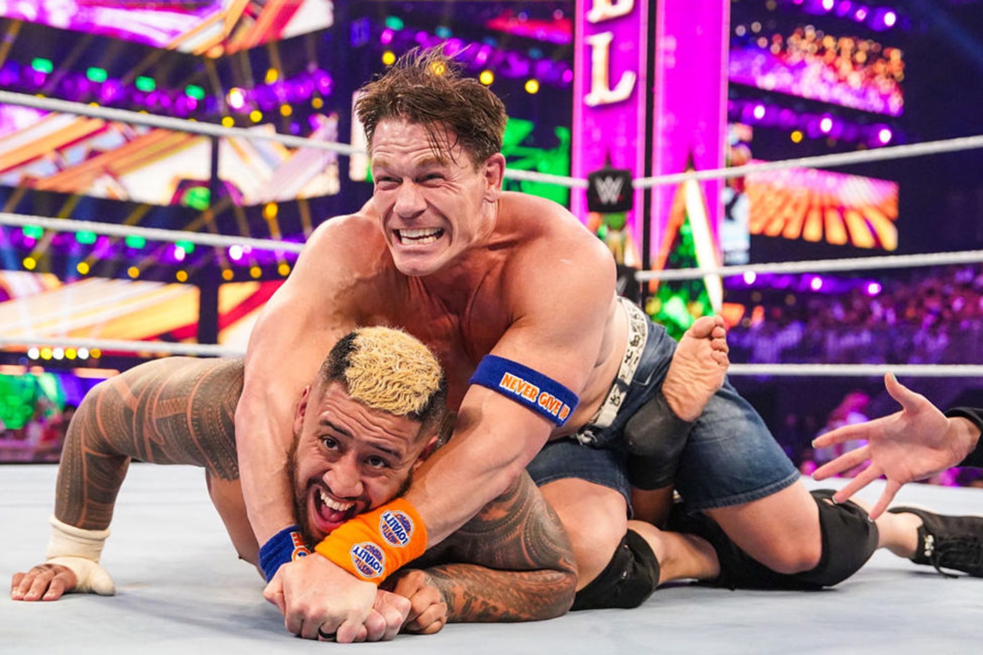 Jhon Cena en el ring de la WWE   