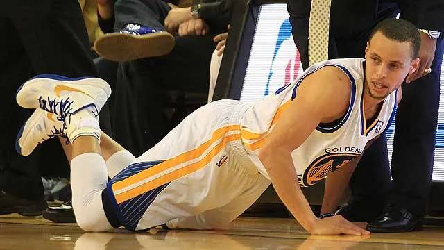 Stephen Curry, en un partido de los Warriors.