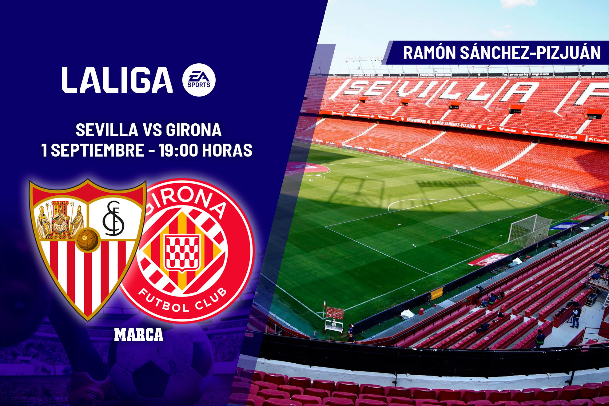 Sevilla - Girona: horario y dónde ver en TV el partido de LaLiga EA Sports