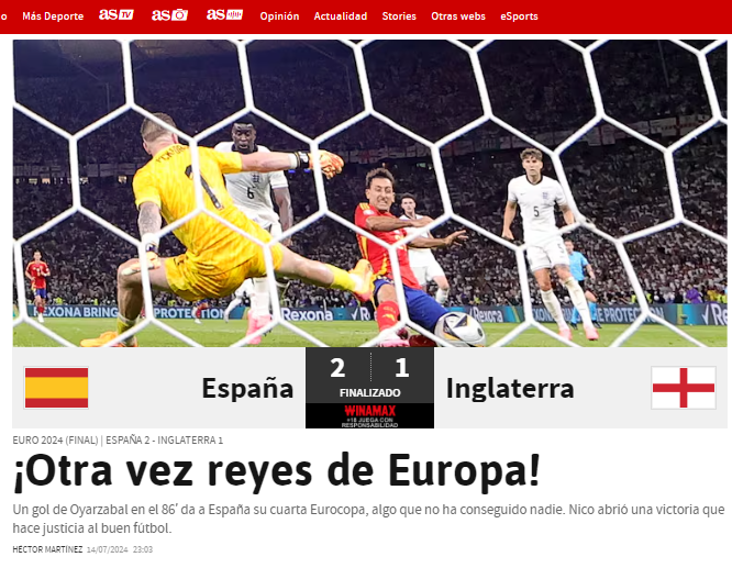 Las reacciones de la prensa en la cuarta Eurocopa de España