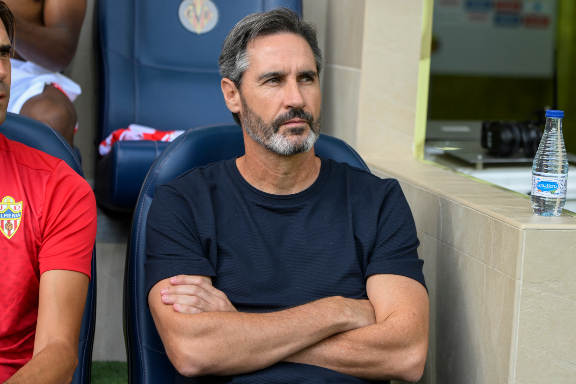 Vicente Moreno, en su etapa como entrenador del Almería.