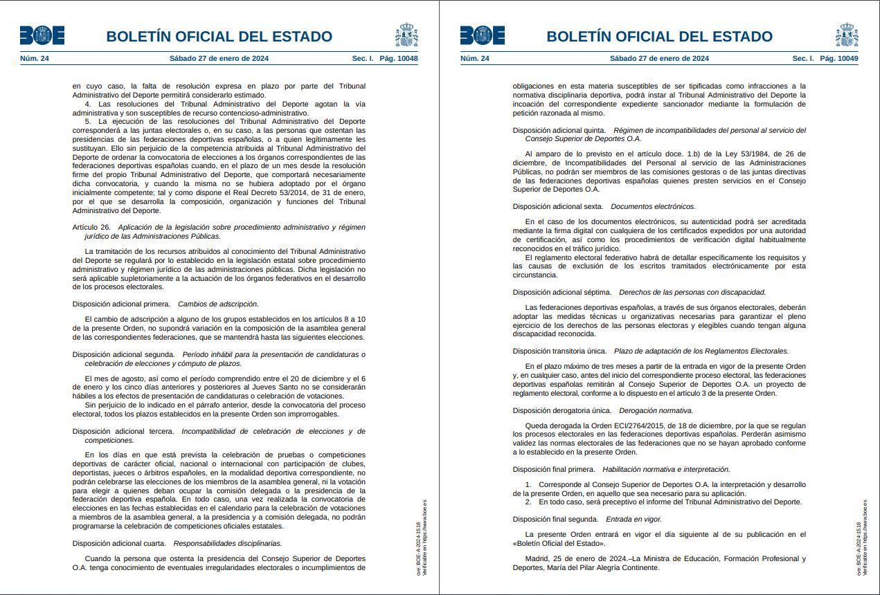 El BOE publica la nueva orden ministerial que regula los procesos ...