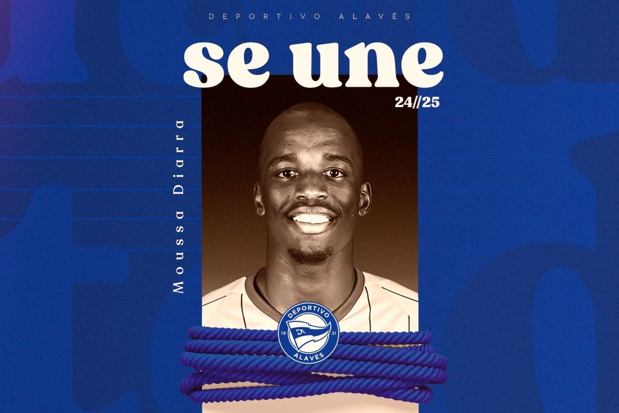 La imagen con la que el Alavés ha anunciado el fichaje de Moussa Diarra.