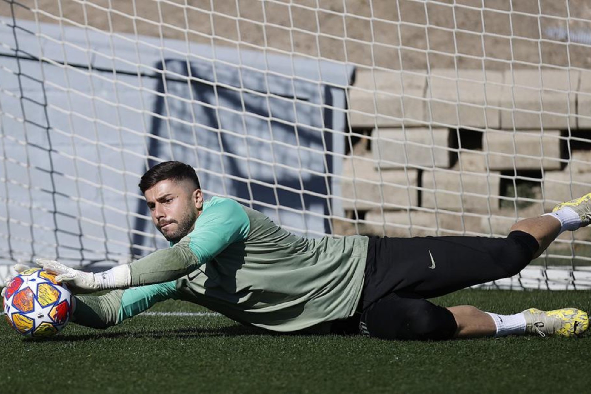 Moldovan durante un entrenamiento del Atlético