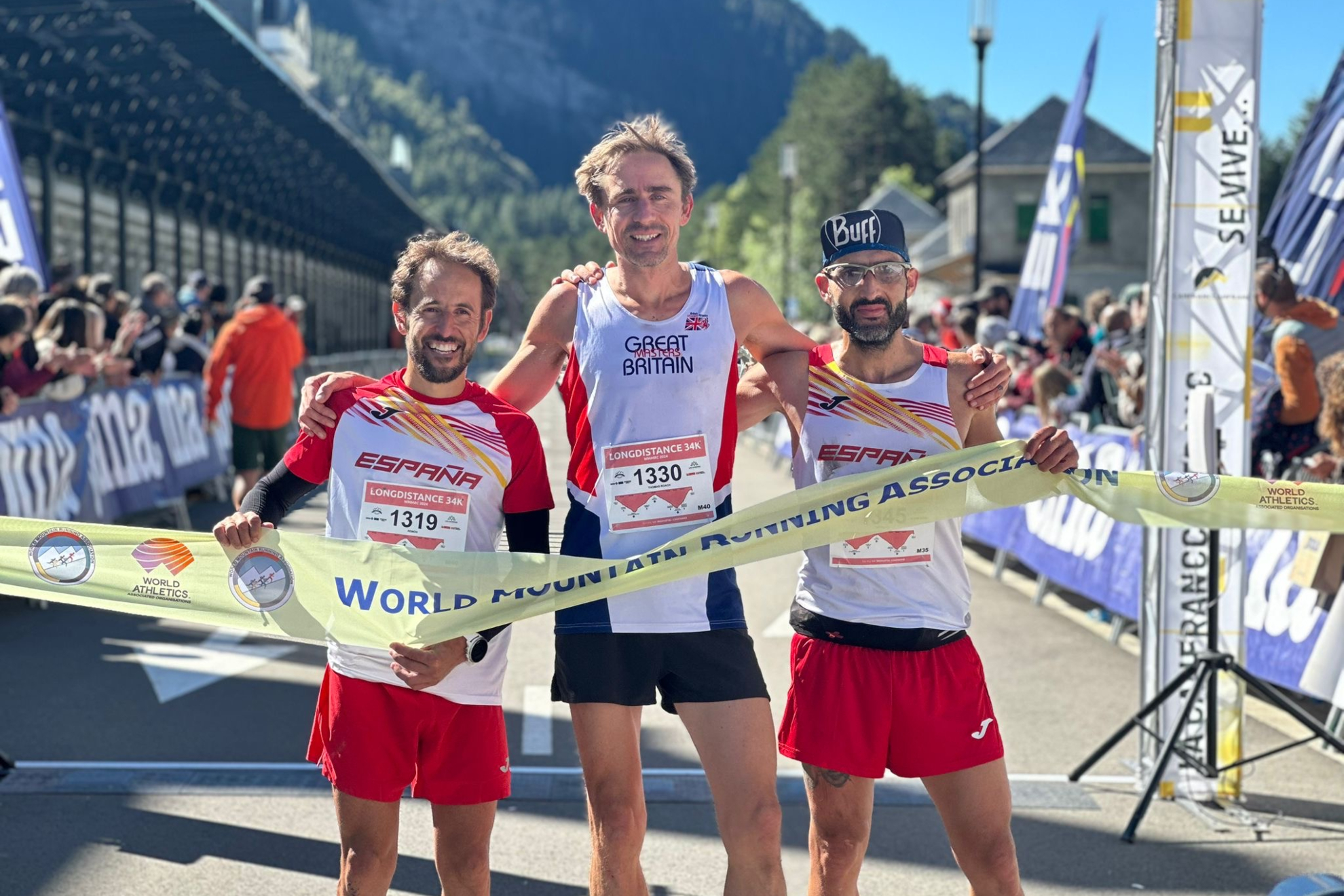 El podio masculino: Daniel Remón, Thomas Roach y Antonio Alfonso Ruiz.