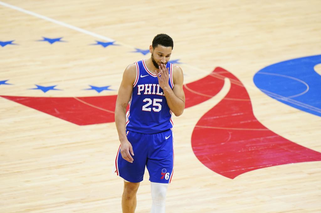 Ben Simmons na spotkaniu z Sixers.