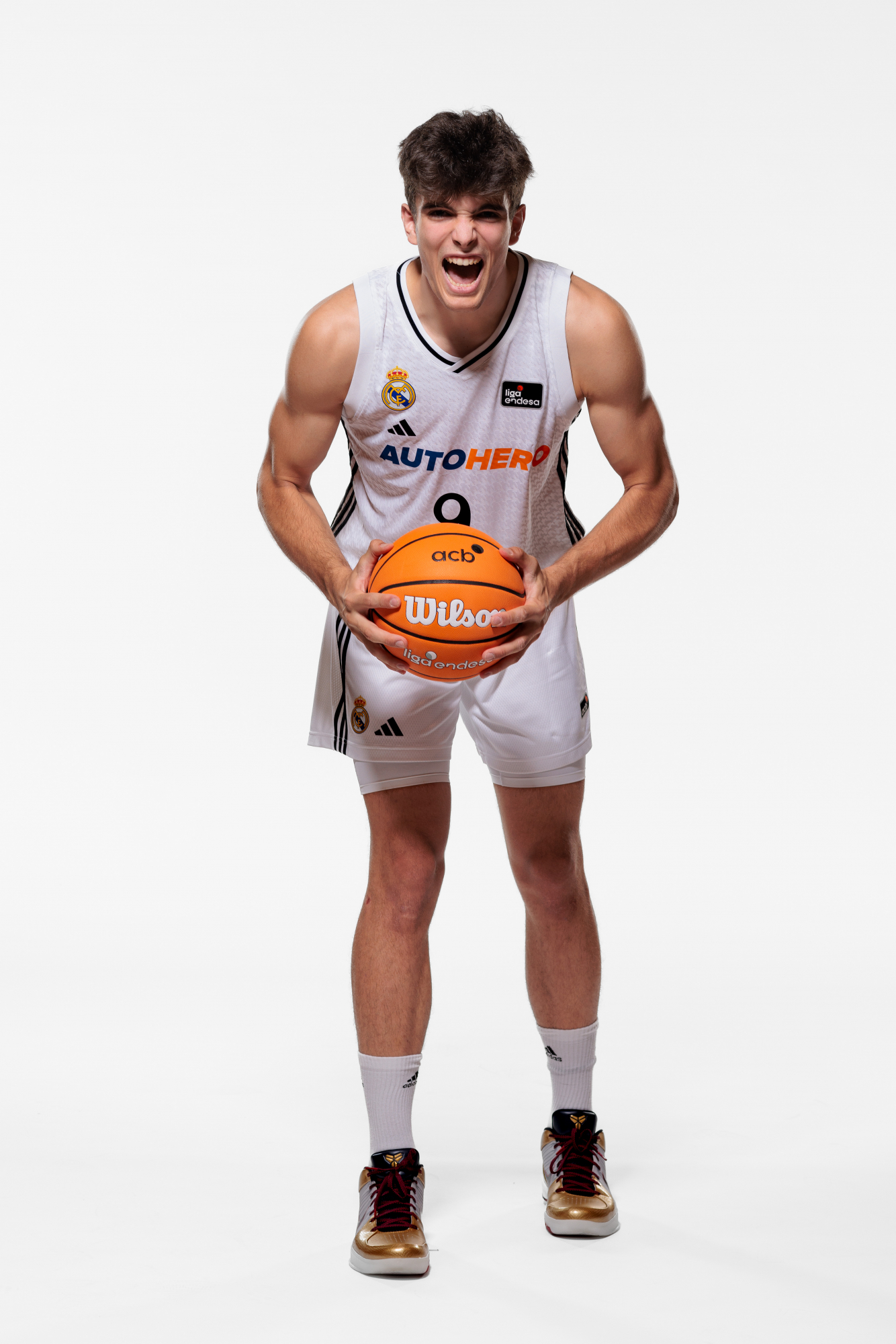 Hugo González, en la sesión oficial de fotos del Real Madrid.