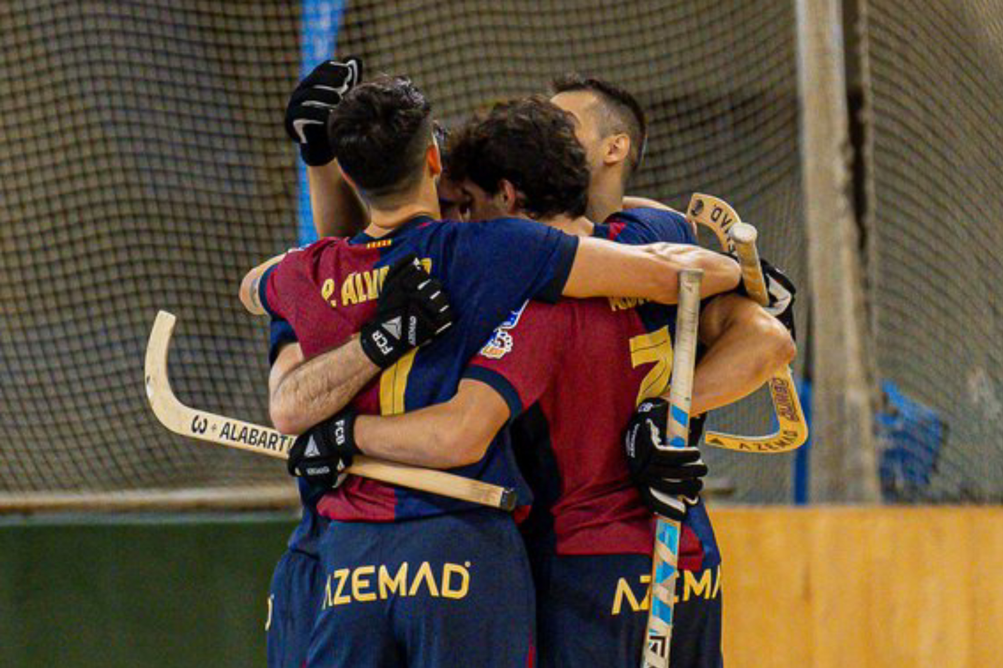 Los jugadores del Barça celebran el pase a la final de la Supercopa de España