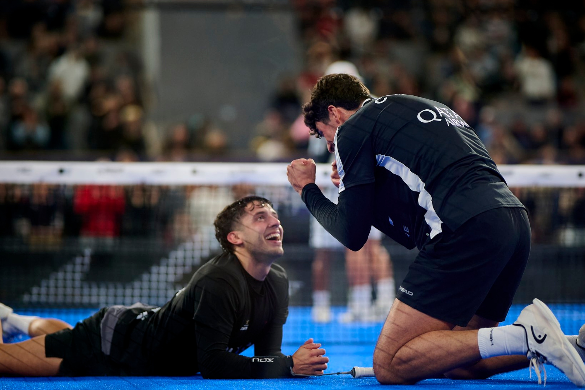 Coello y Tapia después de vencer en la final del París Major a Chingotto y Galán