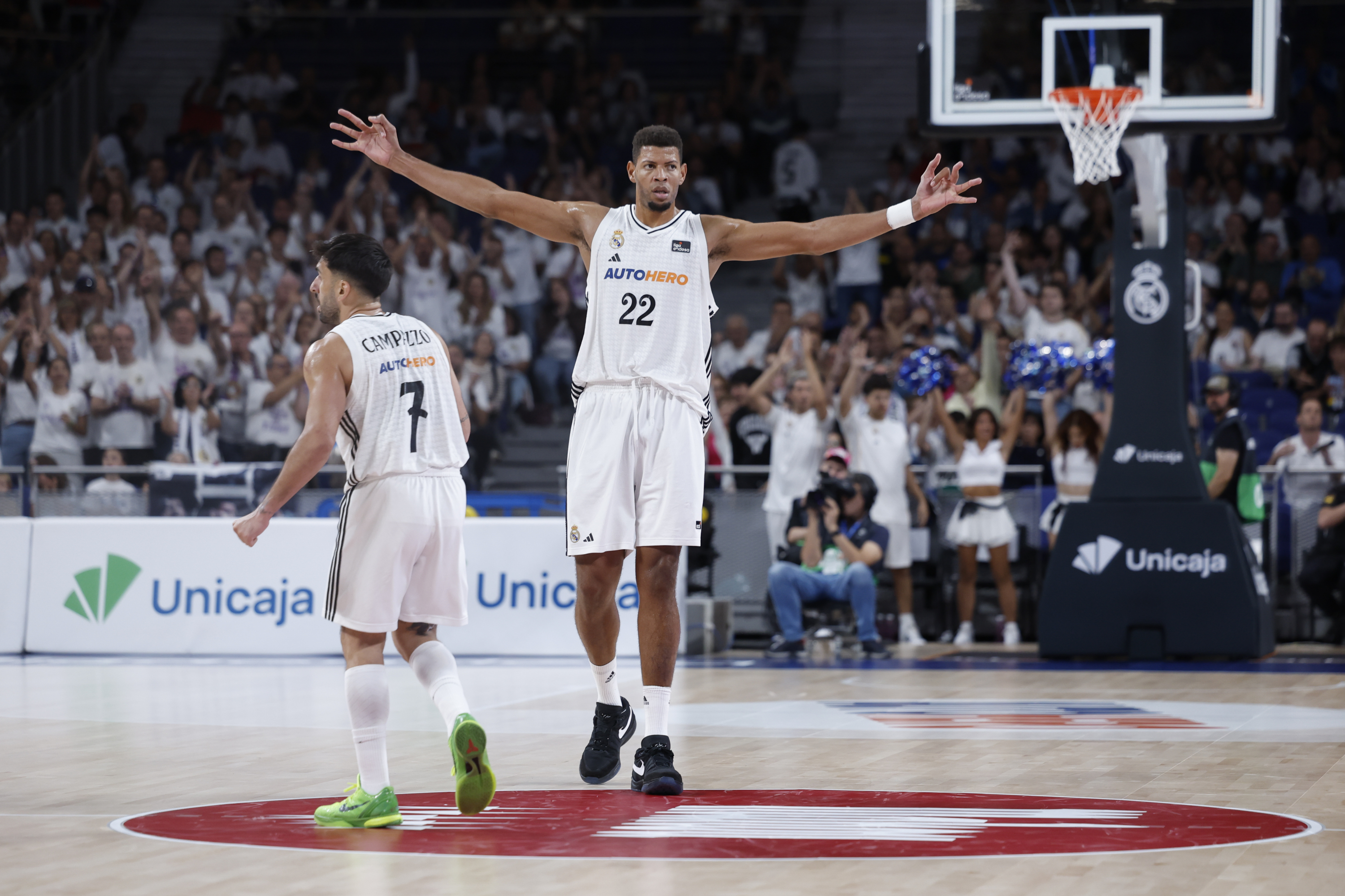 2024 10 06 MADRID. BALONCESTO 24 25 PARTIDO CORRESPONDIENTE A LA JORNADA 2 DE LA LIGA ENDESA QUE ENFRENTA AL REAL MADRID Y AL CASADEMONT ZARAGOZA EN EL WIZINK CENTER.

FOTO: VICTOR CARRETERO/REALMADRID.COM