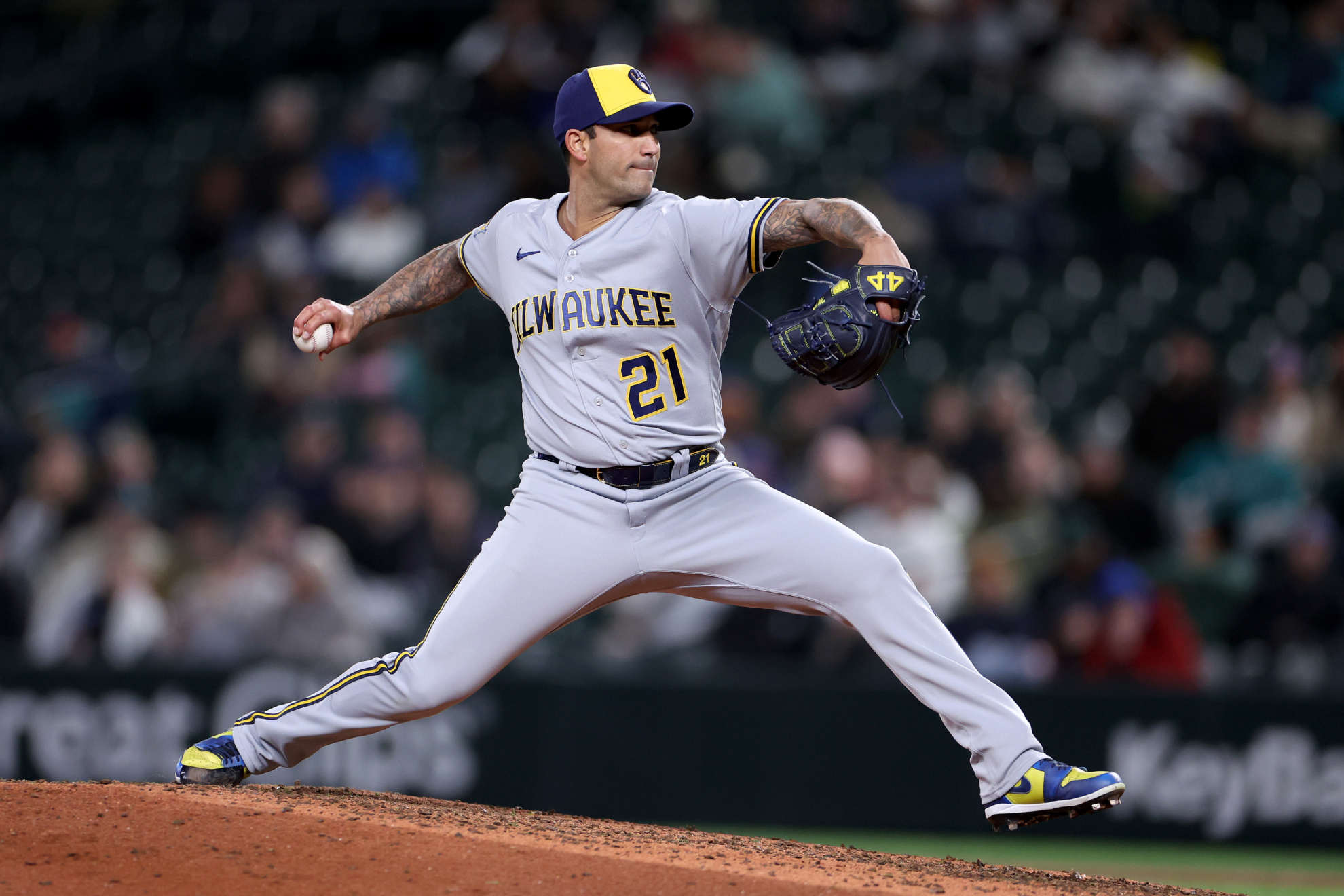 Matt Bush, en un partido Milwaukee Brewers