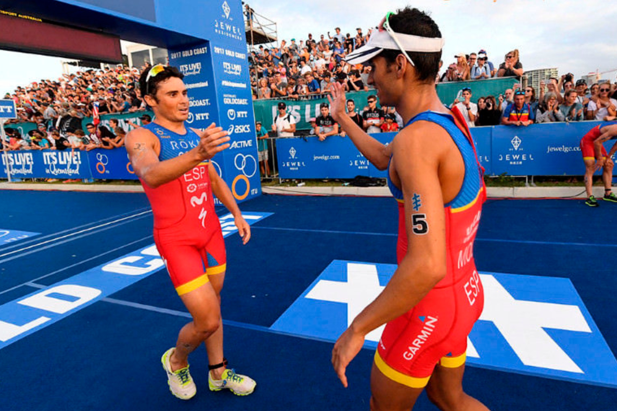 Javier Gómez Noya y Mario Mola en las Series Mundiales de Gold Coast 2017.