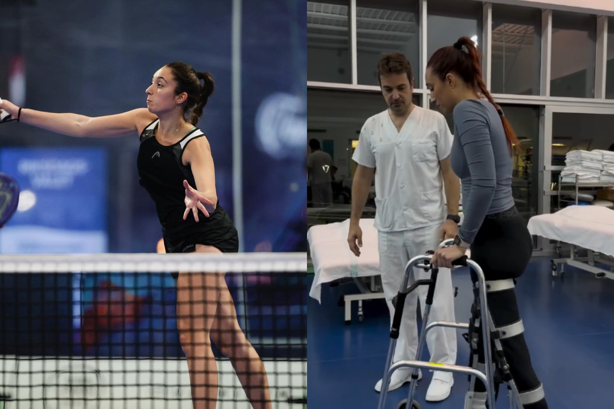 La historia de Andrea Pérez: de jugadora profesional de pádel a estar en silla de ruedas.