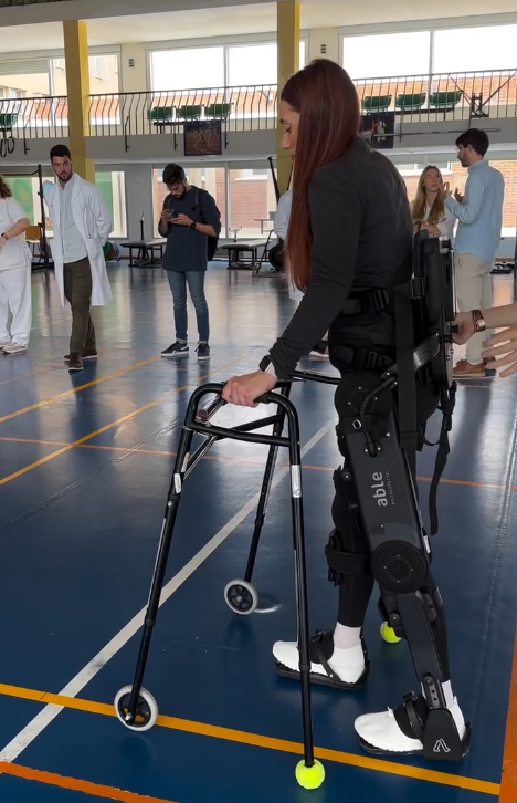Andrea Pérez durante su recuperación.