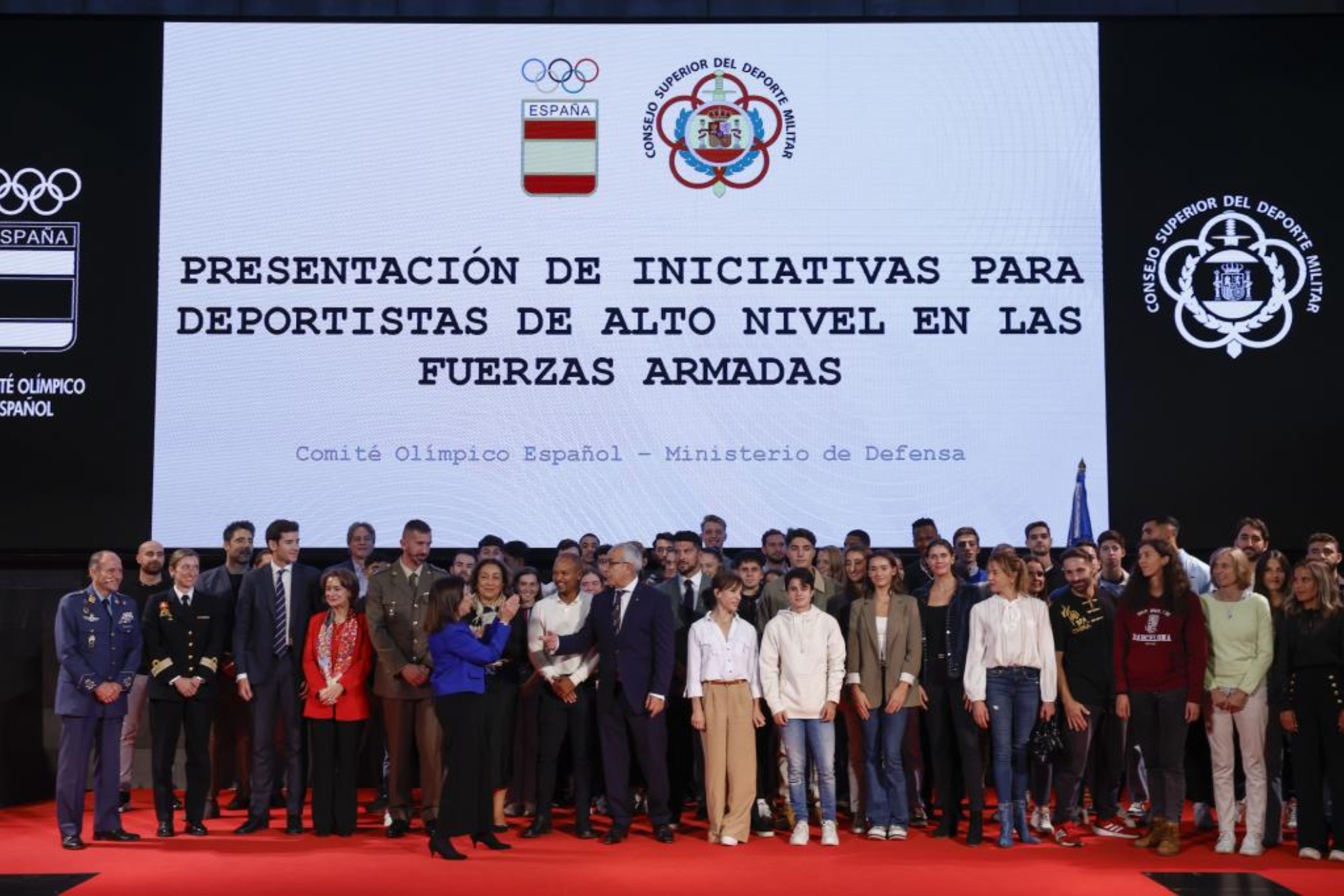 Presentación del acuerdo para la reserva de plazas en el ejército para deportistas de élite