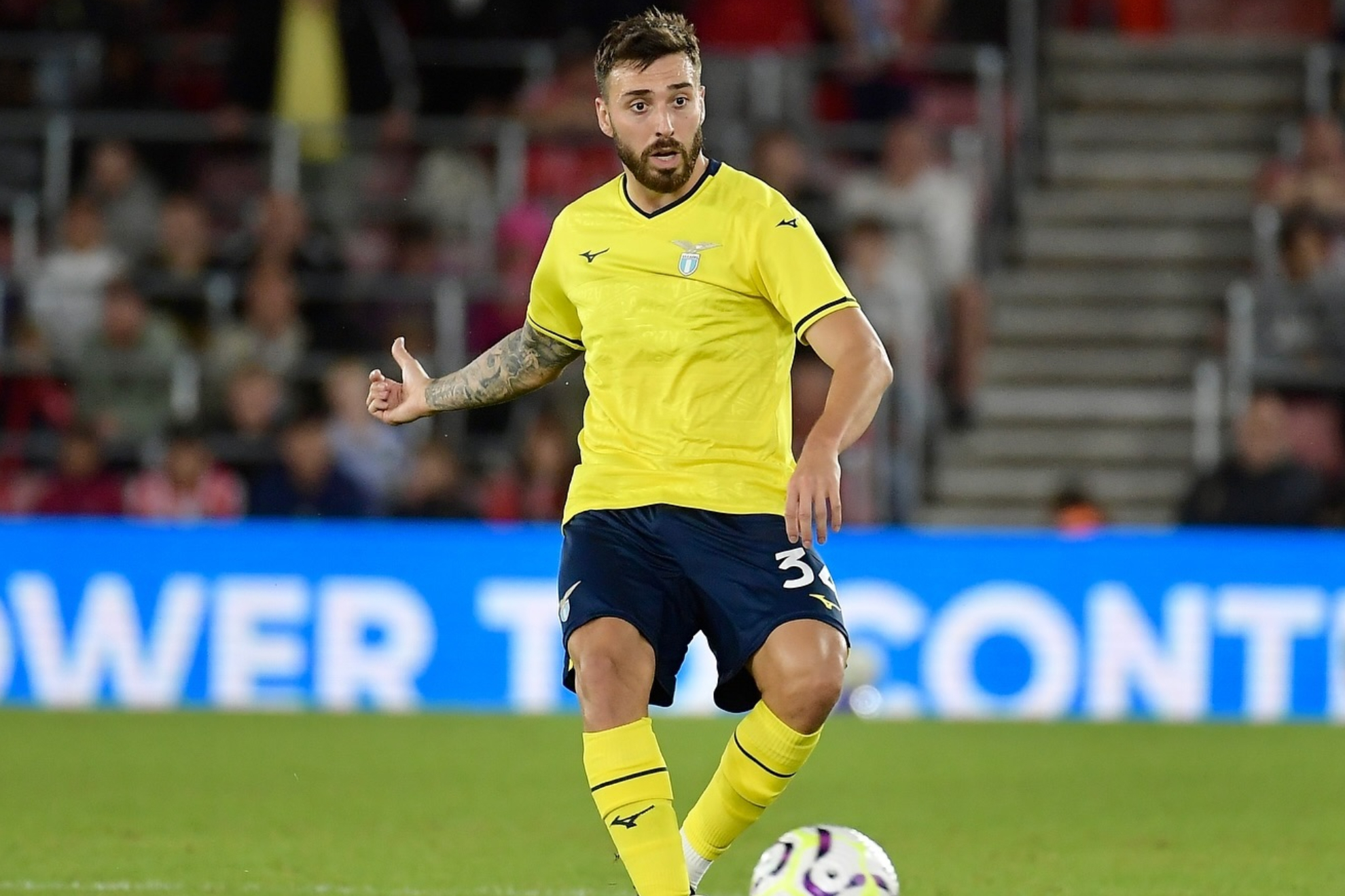 Mario Gila, en un partido con la Lazio.