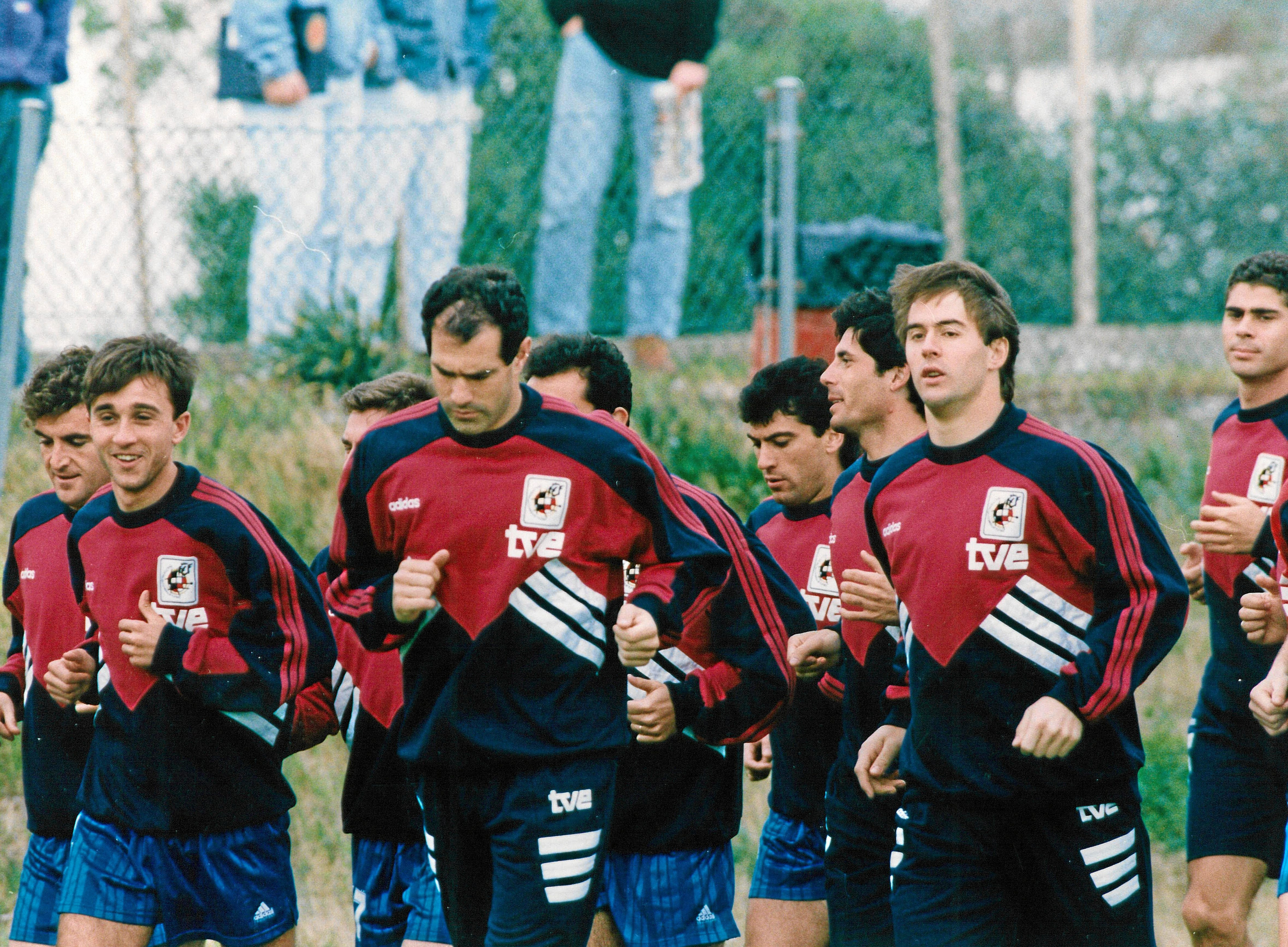 Juanele, treinando com a seleção nacional